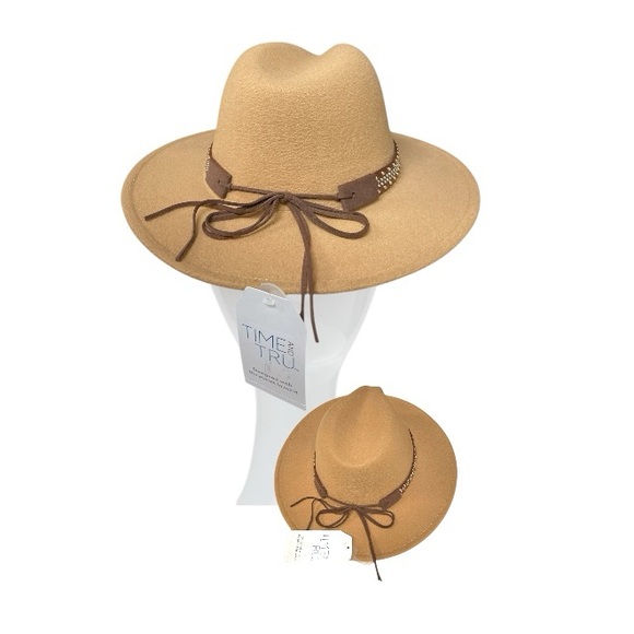 Felt Fedora Embellishment Studded Band Hat - Picture 2 of 14